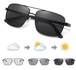 Buy 1 Get 2 Free – Photochromic Polarized Sunglasses UV400, Anti-Glare Driving Glasses, Square Frame Unisex