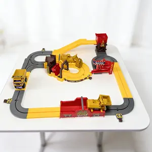 Mine Engineering Track Car Building Toy DIY Creative Building Blocks Set, Educational Construction Kit for Kids, Fun Assembly Playset