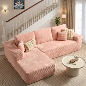 Boneless 106” Modular Sectional Sofa, Cloud Sectional Couch with Deep Seat, Modern Modular L-Shape Sofa Couch with Chaise,Upholstered Couches for Living Room Apartment