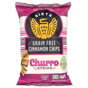 Siete Grain Free Cinnamon Chips, Strips, Churro, 5 oz (142 g) Siete Grain Free Cinnamon Chips, Strips, Churro, 5 oz (142 g)