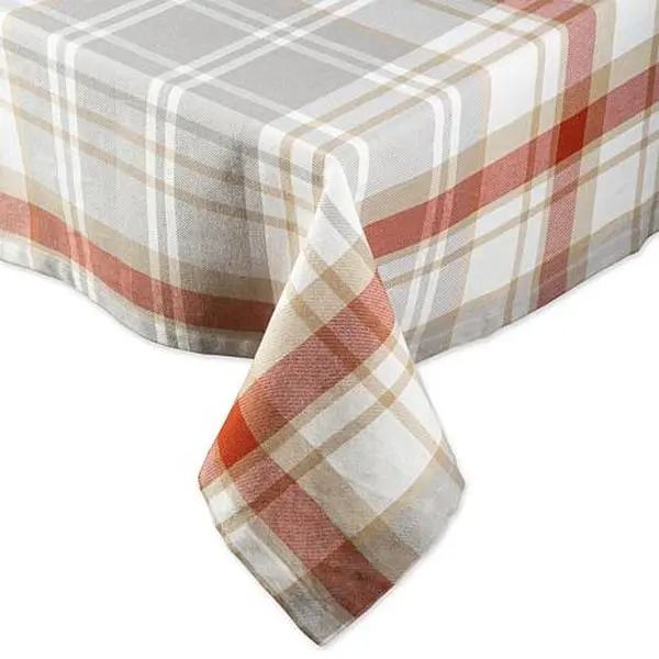 Design Imports Cozy Picnic Plaid 60" x 104" Tablecloth