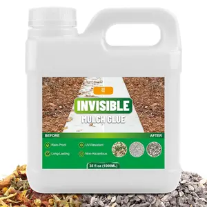 1.06gal Mulch Glue for Landscaping,Invisible Gravel Binder- & ,Non  Pea Gravel Glue for Landscaping,-Dry  Rock Glue for Pebble,Pine Straw,Paths, Patios & Garden