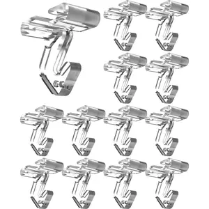 25 Pack Clear Drop Ceiling Hooks Classroom Decorations - Polycarbonate Ceiling Hanger Hooks for Hanging Track Clip on Suspended Ceiling Tile Grid for Office Home Stores Decorations