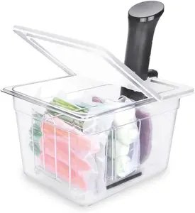 SousVide Pro 12 Qt Bundle: Ultimate Sous Vide Container with Lid and Rack