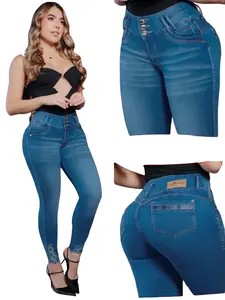 COLOMBIAN BONBONUP WOMAN'S JEANS BUTT LIFTER WITH THREE BUTTONS