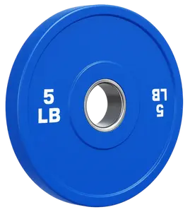 French Fitness Olympic Colored Bumper Plate 5 lbs - Blank (New)