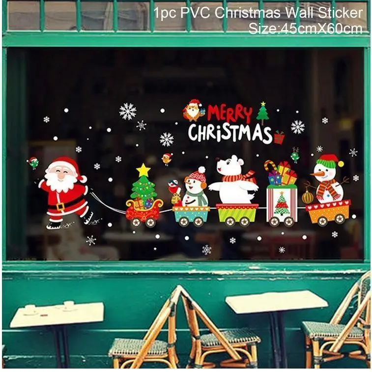 Christmas Window Sticker Merry Christmas Decorations For Home 2024 Cristmas Ornament Xmas Navidad Natal Gifts New Year 2025 Christmas Window Sticker Merry Christmas Decorations For Home 2024 Cristmas Ornament Xmas Navidad Natal Gifts New Year 2025