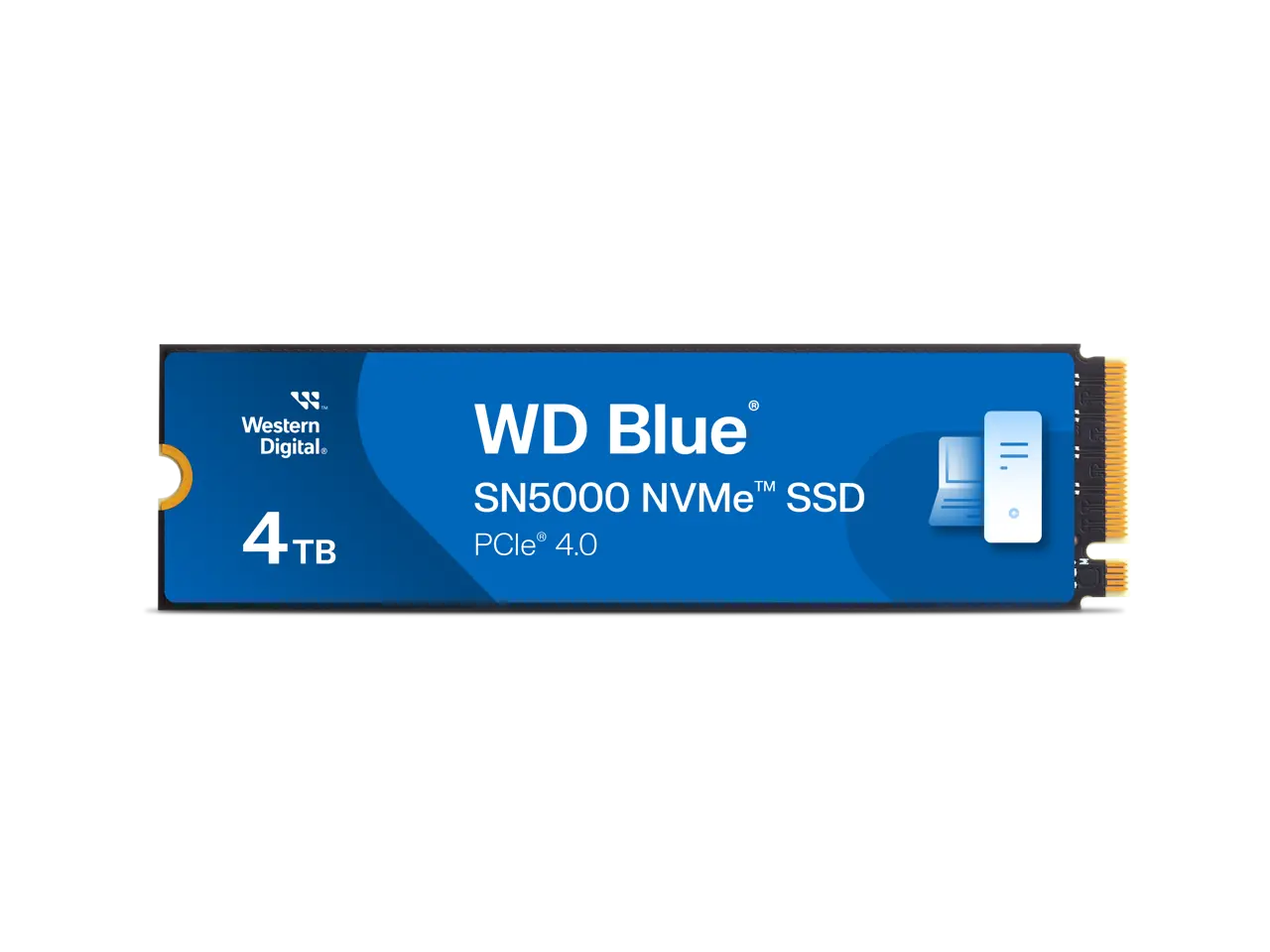 Western Digital 4TB WD Blue SN5000 NVMe SSD, PCIe Gen 4.0, up to 5,500 MB/s Read Speeds Internal Solid State Drive (SSD) WDS400T4B0E