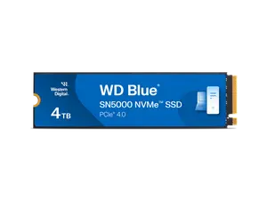 Western Digital 4TB WD Blue SN5000 NVMe SSD, PCIe Gen 4.0, up to 5,500 MB/s Read Speeds Internal Solid State Drive (SSD) WDS400T4B0E