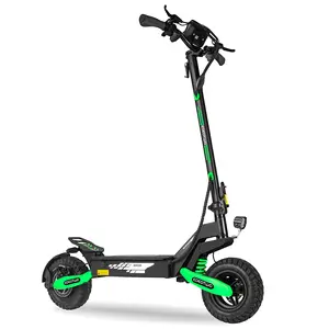 EOEOTWO GT06 Electric Scooter - Adult Model - 1200 Watt Motor, 11-inch Solid Tires, 28 mph Speed, Long Range of 40 miles, Suitable for Adults, Foldable Commuter Electric Scooter, Dual Disc Brakes, Dual Shock Absorbers, Foldable Electric Scooter