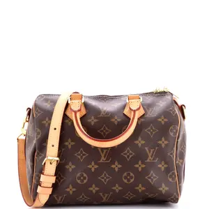 Pre-owned Louis Vuitton Canvas Coated Top Handle Bags Speedy Bandouliere Bag Monogram Canvas 25 by Rebag