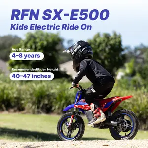 【RFN】 SX-E500 Kids Electric Bike for Ages 4–8, 3 Speeds (6/12/18 mph) – 14" Mag Wheels, 15-Mile Range, CE/UL + Oil-Damped Suspension & Magnetic Wrist Tether – The Best Choice from First Ride to True Passion