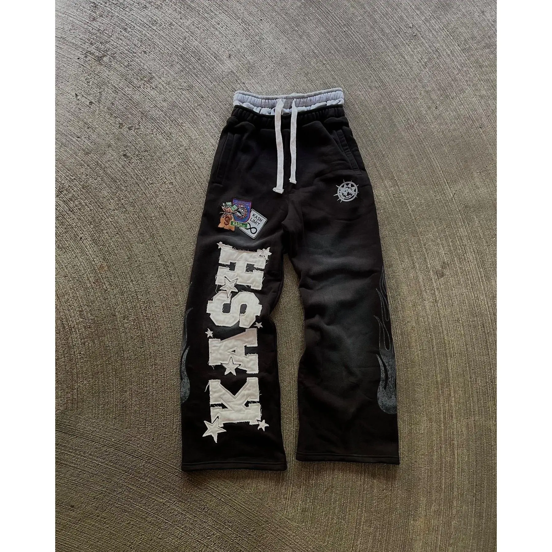 Black fake two (emebroidery picture)