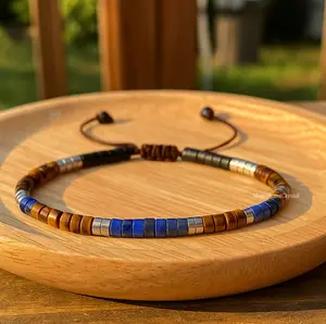 Lapis Lazuli Tiger Eye Hematite Obsidian Multi Stone Protection Healing Bracelet Men Women Jewelry
