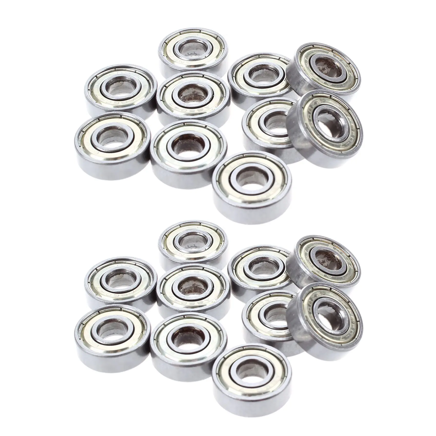 20 Pcs Greased Bearing Steel Miniature Deep Groove Ball Bearings, 608 ZZ Model, 8x22x7mm Dimensions for Automotive & Motorcycle Handlebars & Grips Accessories