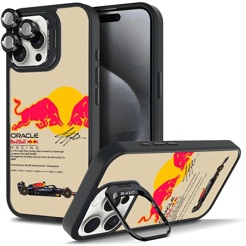 Oracle Red Bull Racing F1 Signature Phone Case - TPU, Anti-Drop, Tough Durable, Metal Lens Frame, Film Bracket Stand, Full Camera Protection, Casing for Samsung & iPhone 17/AIR/16/15/14/13/12/11 PRO PLUS MAX, Cool Fashionable Gift Accessory 11X-L1126, Sma