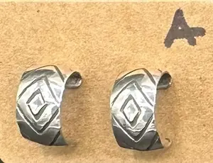 Handcrafted Native American Sterling Silver MINI HOOPS