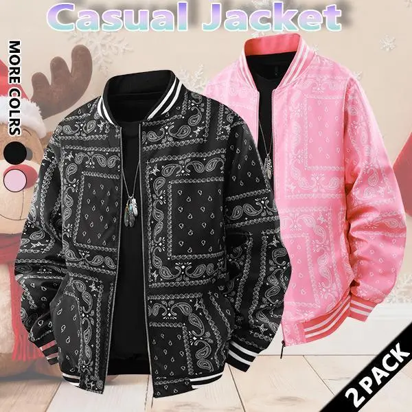 Men's Stylish Retro Printed Bold Cashew & Flower Art Vintage Lightweight Varsity Bomber Coat - Baseball Collar, Classic Fabric, Casual Streetwear Menswear Top for School, Jeans Pairing, Spring Gifts (Uniform-Friendly)