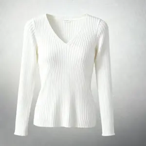 Body-Shaping Knit V-Neck Sweater - Ultra-Soft Non-Itchy Fabric, Fitted Stretch, One Size Fits All, Breathable & Comfortable, Available in Multiple Colors