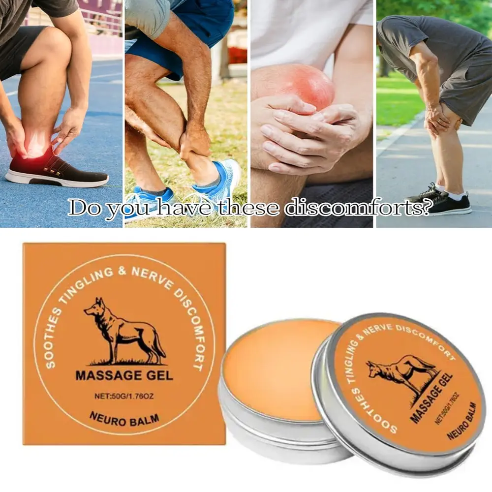 Natural Cooling Nerve Relief Rub 50g by Therawolf, Fast Acting Arnica Peppermint Topical Balm for Neuropathy Tingling & Numbness, Soothes Sore Knee Shoulder Back Joint & Tense Muscles, Drug Free Daily Wellness Massage Therapy