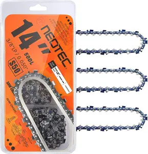 NEOTEC 14 Inch Chainsaw Chain 3/8" Low Profile Pitch .050" Gauge 50DL , 3-Pack Replacement for STIHL MS170 MS180 MS171