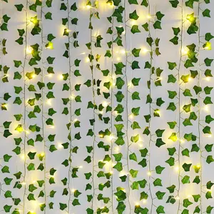 Fake Vines for Room Decor(12 Pack 84 FT),with CE Certified 80 LED String Lights,Artificial Plant Ivy for Aesthetic Home Bedroom Wall Wedding Party Office Patio Indoor, Outdoor Gardenécor