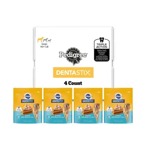 Pedigree Dentastix Large Dog Treats, Original, Beef & Fresh, 2.73 lb. Variety Pack (51 Treats Total)