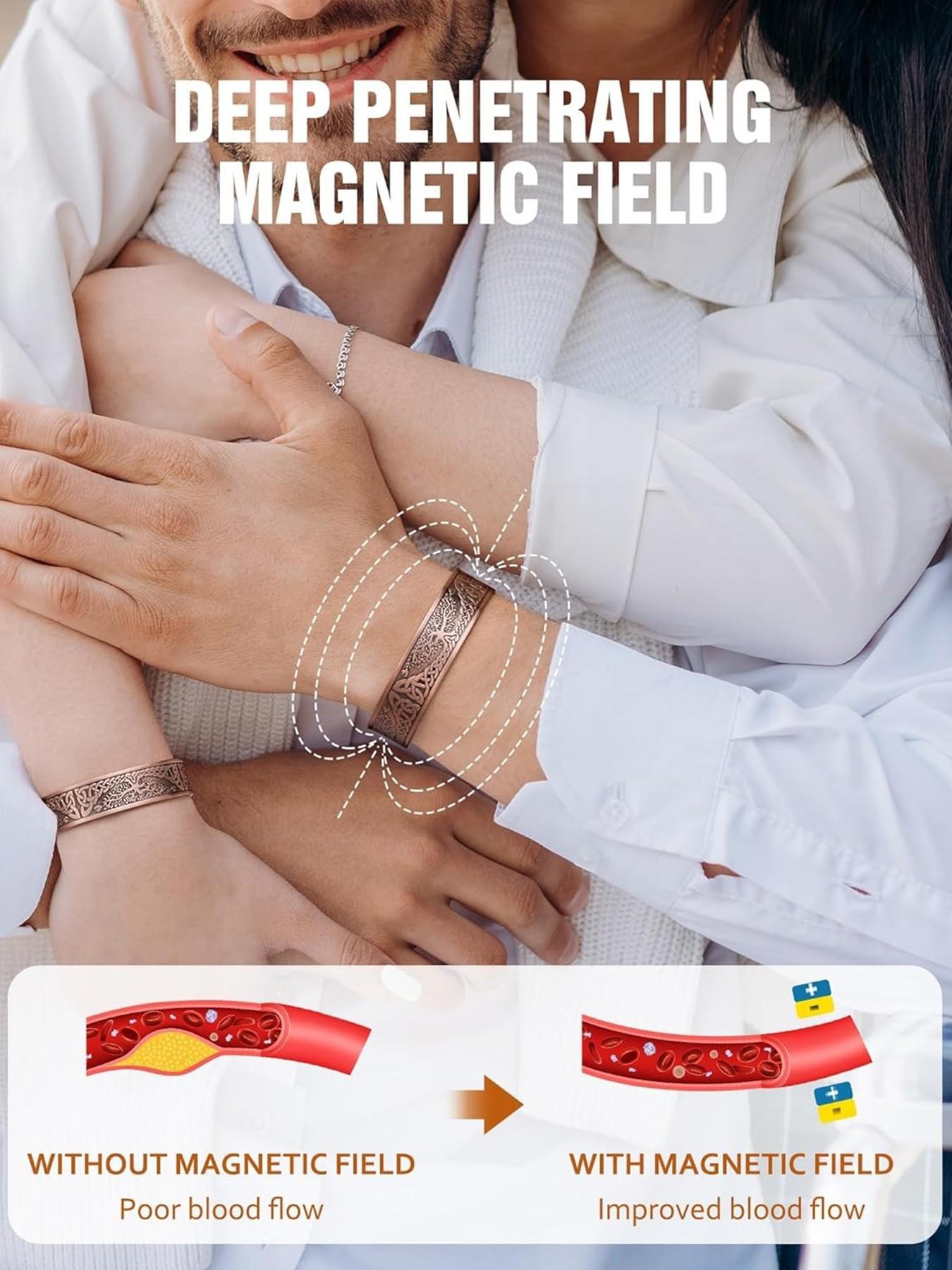 99.9% Pure Copper Cross Bracelet — Featuring 6 High-Strength 3500-Gauss Magnets. A Simple, Stylish, and Adjustable Decorative Gift — Perfect for Easter and Any Occasion. Adjustable Slider Bracelets Magnetic Copper Bracelet Bracelets Jewelry