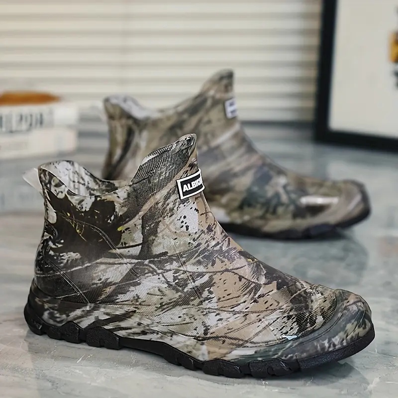 Men'S Outdoor Fishing Boots, Thickened Waterproof Rain Shoes.