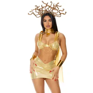 Plus Size Golden Medusa Costume
