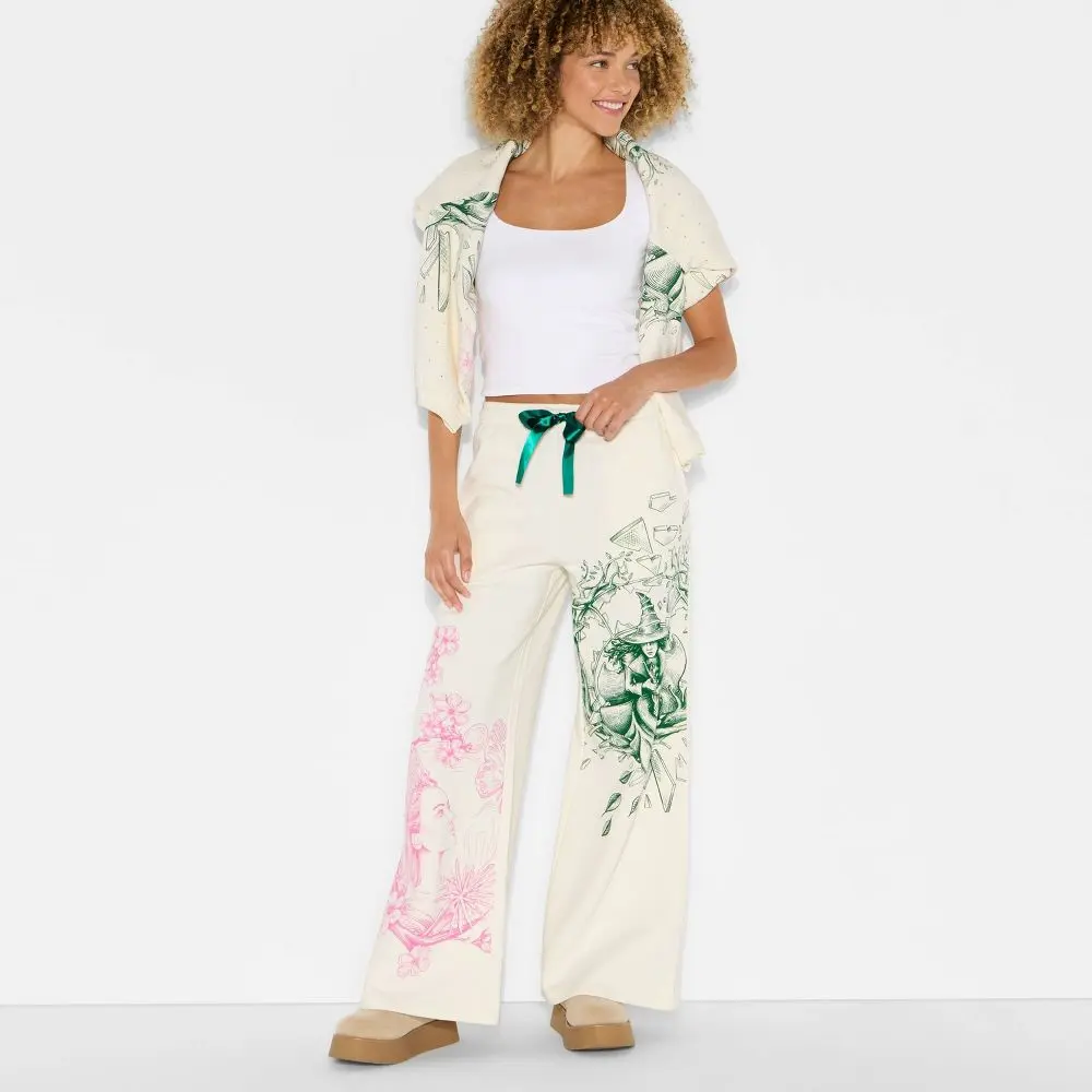 Wicked x Katie Kime Women's Relaxed Leg Good/Bad Graphic Jogger Pants