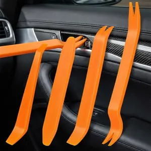 Professional Car interior repair Tools Kit; 4-piece Panel removal set, diy installation assistant, door trim plastic pry tools, navigation system remover, universal auto accessories