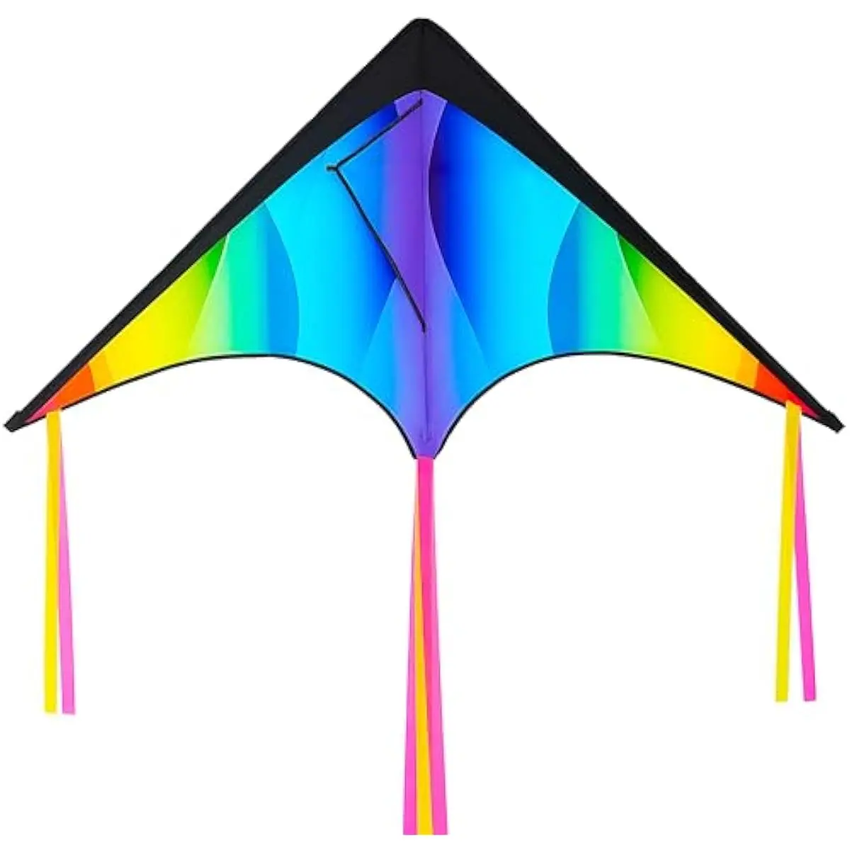Large Delta Kite Gradient Rainbow, Easy to Fly Huge for Kids and Adults with 328ft String, Large Delta Beach Kite for Outdoor Games and Activities