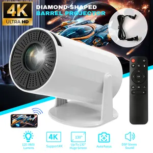 Portable Smart Projector with WiFi 6, Bluetooth 5.4, 180° Rotatable Design, 1280x720P Native Resolution, 4K Support, Auto Focus, Auto Keystone, 170 ANSI Lumens, Built-in Android 11, 130" Screen for Home Theater, Outdoor Movies Compatible with Phone/PC/PS5