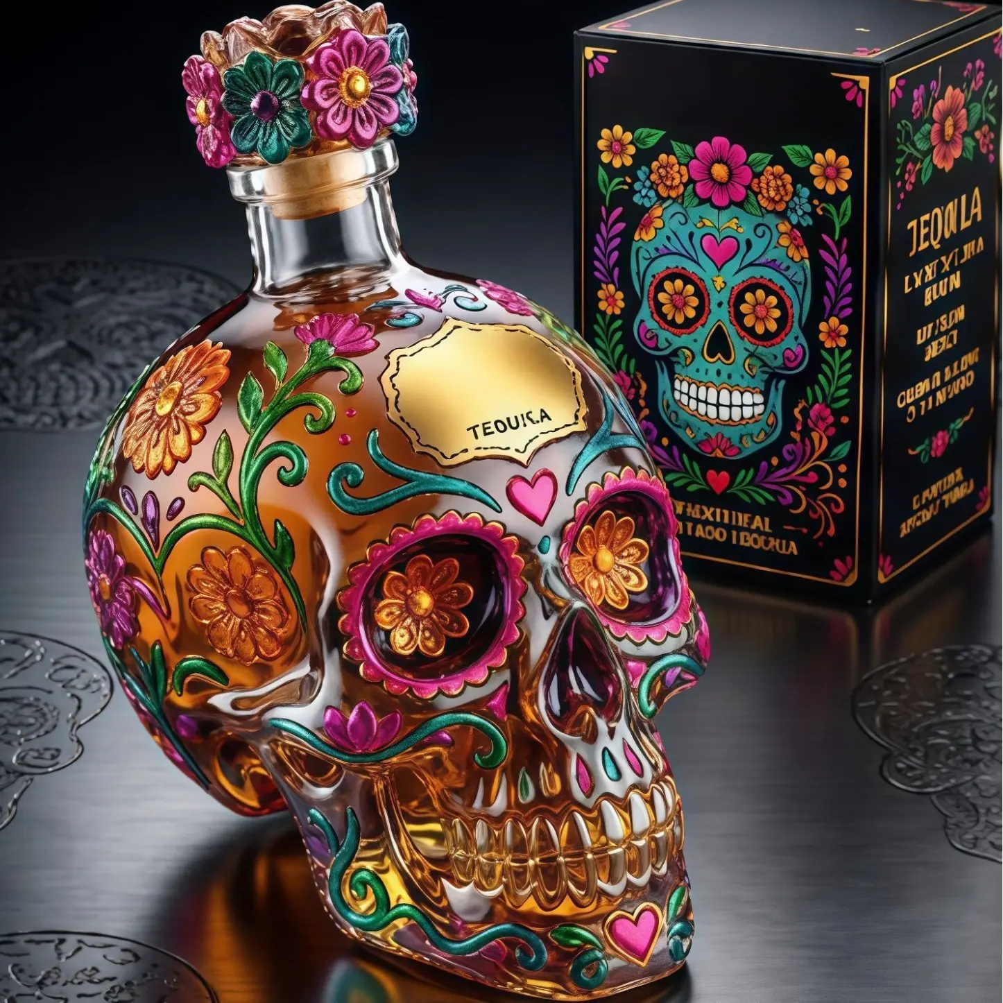 Hand Blown High Borosilicate Glass Skull Liquor Bottle & Tumbler, Drinkware, Food Grade Skull Wine Decanter, Halloween Party Decor, Whiskey Glasses, Whiskey Lover Gift