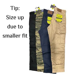 Winter Fleece Lining Work Cargo Pants Men's Bottom for Versatile Use Stretch Material Comfort Beige Plain Pocket Trouser