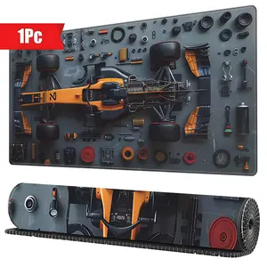 BHJLAXR F1 Racing Game Mouse Pad, Rectangle Gaming Mouse Pad, Non-slip Rubber Base Mousepad, Desk Keyboard Mat for Home Office Game Room, Gaming Room Accessories