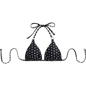 Women's Floral Halter Bikini Top String Triangle Bra Summer Swimsuit Tops Beachwear