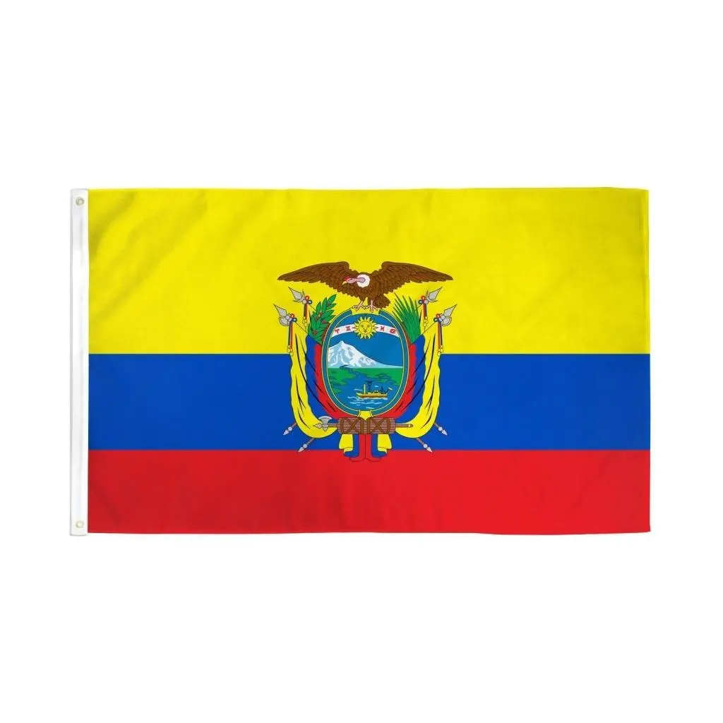 Ecuador National Flag 2x3ft Hangable Polyester Dye Sublimation Print Banner - Festive Party Backdrop, Home Decor Supplies