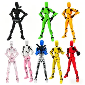 6-Pcs Multi-Jointed Articulated Action Figures Set - ABS Plastic 3D Trendy Model Toys, Flexible Poseable Design for Dynamic Poses, Exquisite Surface Craft, Solid Build, Stylish Desktop Decor, Ideal Gift for Collectors, Children’s Day