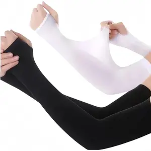 Unisex's Ice Silk Sun Protection Arm Sleeves with Thumb Holes, Lightweight Breathable Fabric for Outdoor Comfort, UV Arm Sleeves