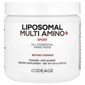 Codeage Sport, Liposomal Multi Amino+ Powder, Unflavored, 6.15 oz (174.2 g)
