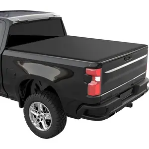 Soft Roll Up Tonneau Cover for 2019-2025 Chevy Silverado/GMC Sierra 1500/2500HD/3500HD, Fleetside 5.8 FT Truck Bed