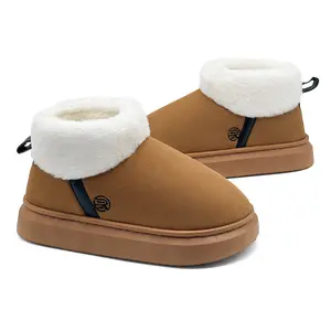 Lumubby Women's & Men's Soft Platform Slide Footwear, Plush Warm Fuzzy Slip-On Slippers for Winter Indoor & Outdoor Use