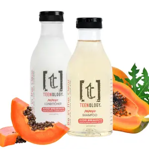 TEENOLOGY Acne Safe Shampoo + Conditioner Combo for Teens - No Sulfates, Parabens, or Pore-Clogging Oils - Cleansing & Conditioning Blend hair products