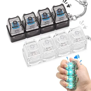 Keyboard Keycap Fidget Toy, Stress Relieving Keyboard Clicker, Keychain Fidget Toy Mechanical Keyboard Fidget