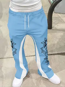 Lightweight design basic item ", graffiti style retro flared pants for men and women's street style, sports pants, Drawstring Waist Sweatpants, pants, perfect gift for trendy clothing