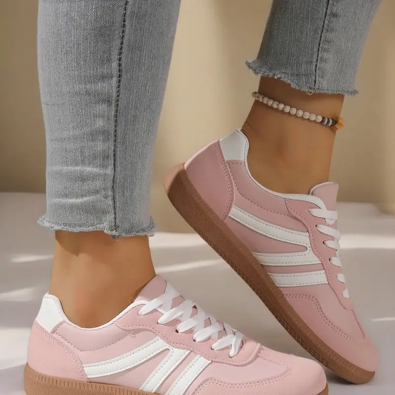 Women Classic German Training Shoes Footwear Sneakers Comfortable Breathable Colorblock Sneakers for Workout and Running Lightweight Supportive Design