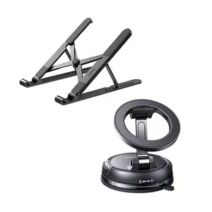 UGREEN Foldable Laptop Holder Bundle Tablet Pillow Stand,Vacuum Magnetic Phone Holder, ABS+Silicone Foldable Ventilated Cooling Notebook Holder Stand for 10-15.6” Laptops, Tablets outdoorfun