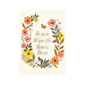Wildflower Wreath Housewarming Card